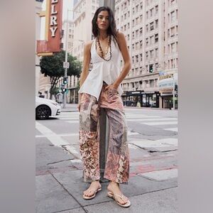 Free people barrel jeans!